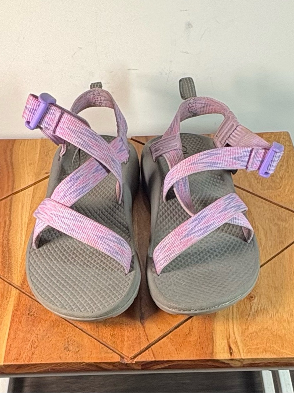 Chaco’s Kids Sport Sandals - Pink Straps, Gray Footbed Size 3